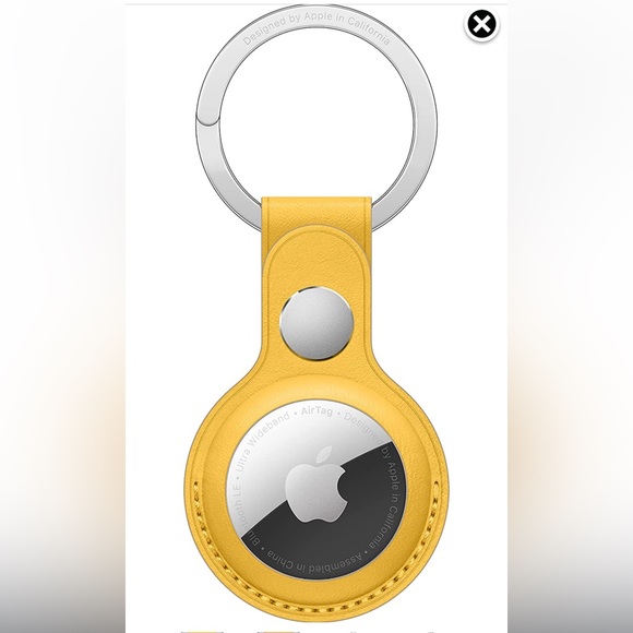 Apple Other - NWT authentic Apple AirTag Leather Key Ring - meyer lemon yellow
